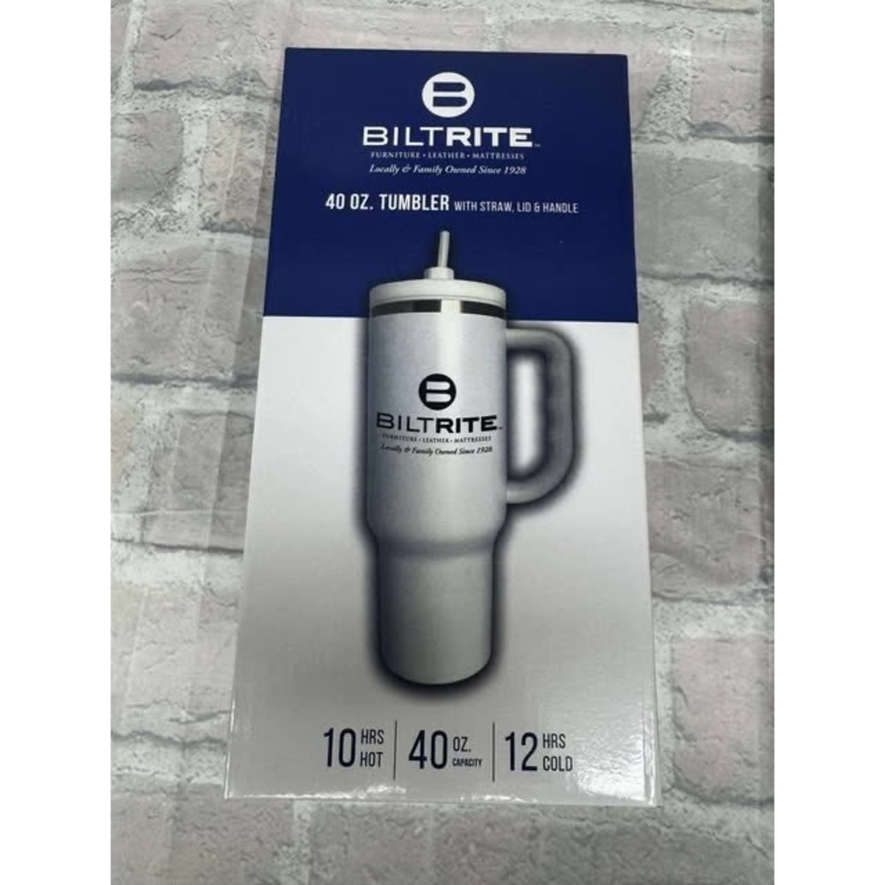 Biltrite 40 oz Tumbler With Straw Lid‎ Handle Insulated